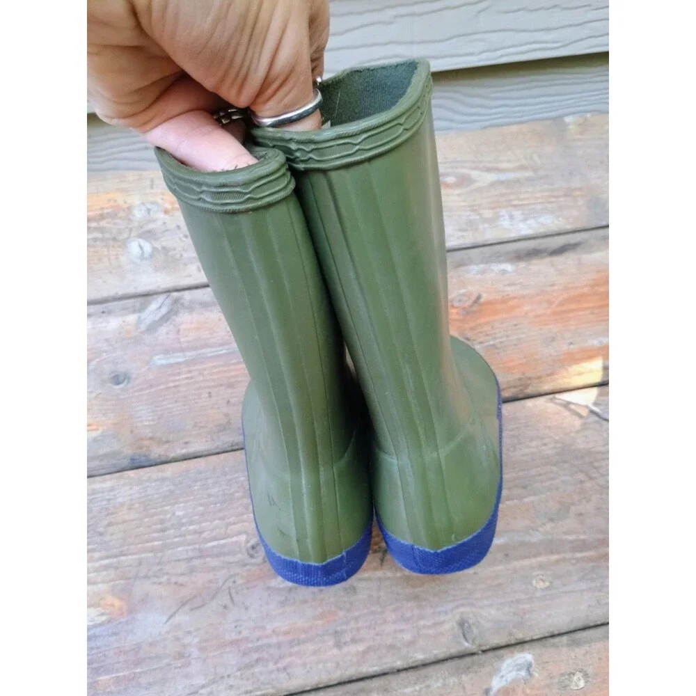 Hunter Kids Olive Green Rain Boots Child Sz US 11